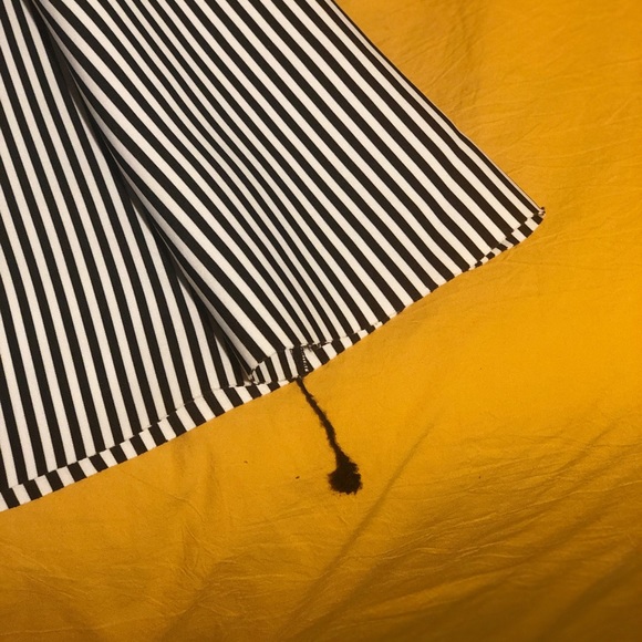 Pleated A-Line Stripped MIDI Skirt - Picture 4 of 7